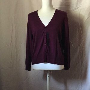 Purple chaps/Denimwoman’s xl cardigan sweater